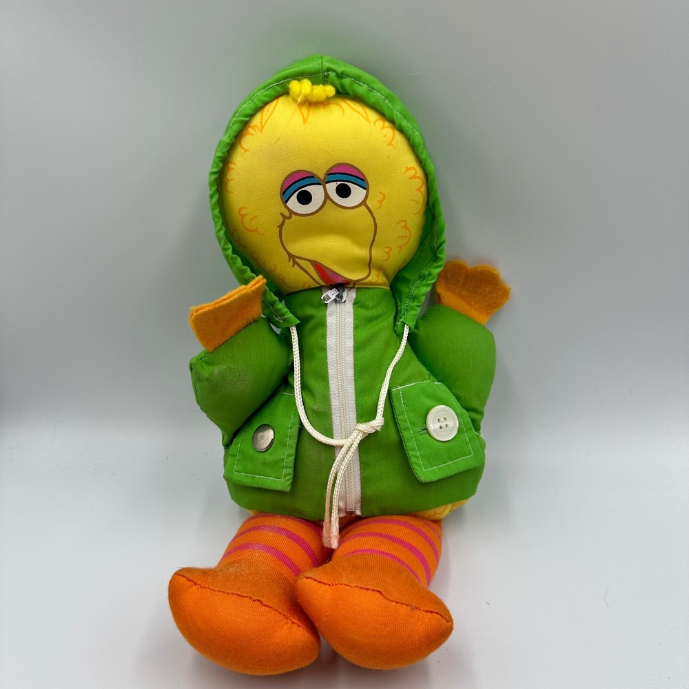 Vintage Sesame Street Big Bird Dress and Play Plush Doll Child Guidance 54702